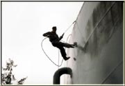 different angle of the water tower surface cleaning